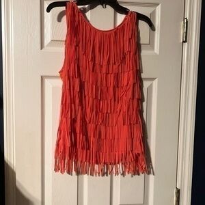 VINTAGE XOXO FRINGE/CHAIN TOP